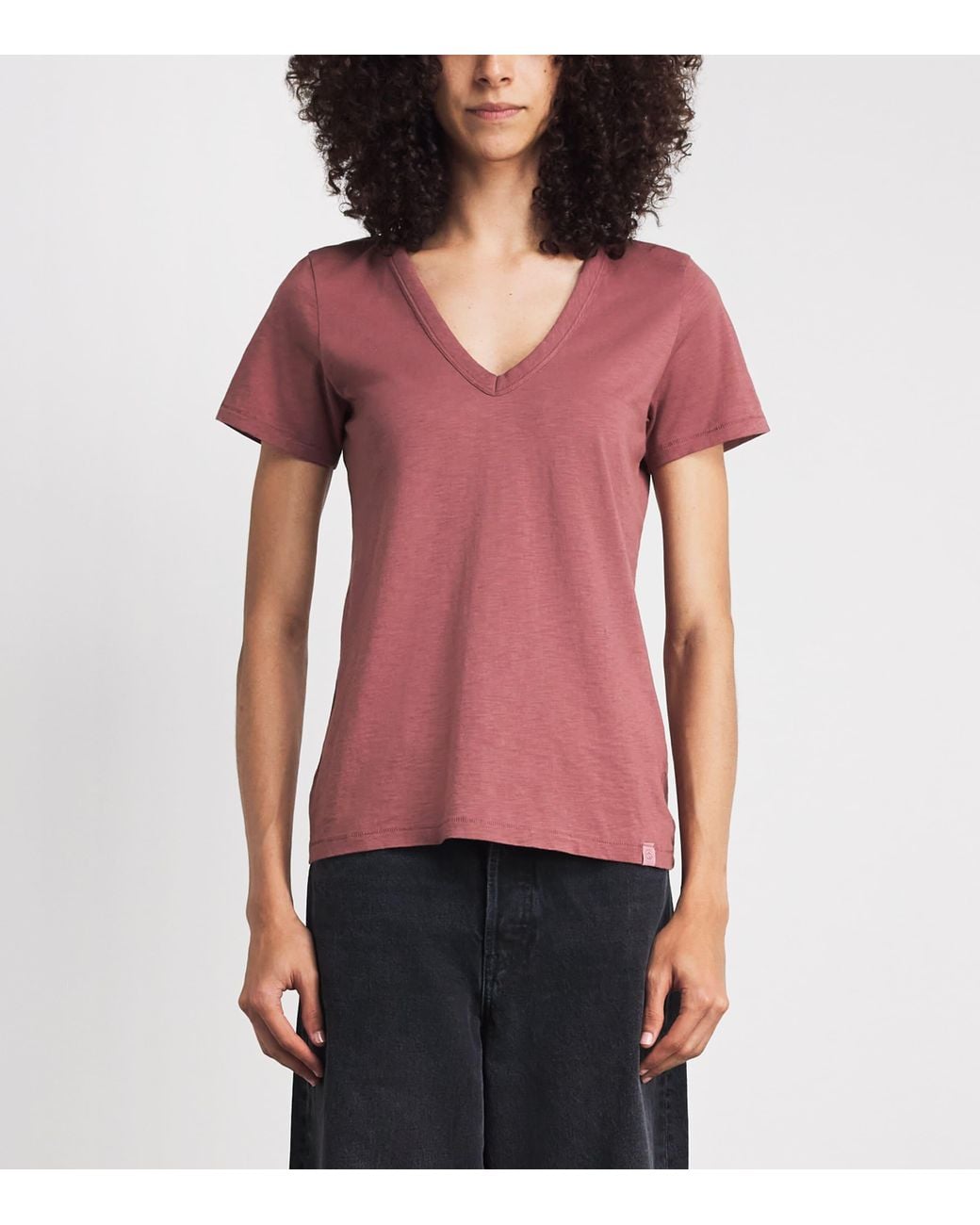 Rag & Bone Pink Cotton The Slub Vee T-Shirt