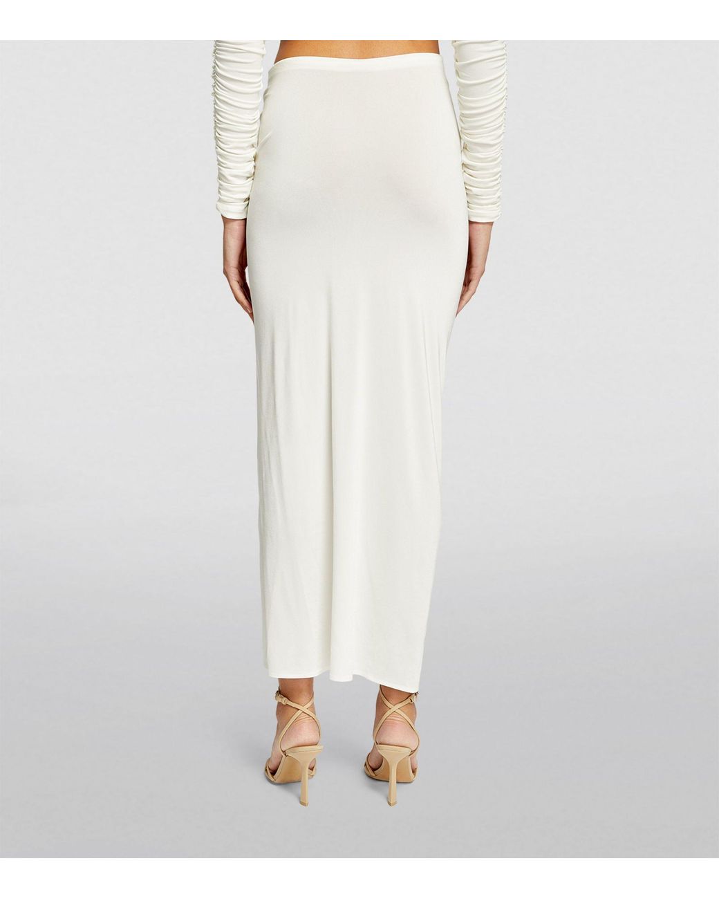 Magda Butrym Flower-detail Maxi Skirt in White | Lyst UK
