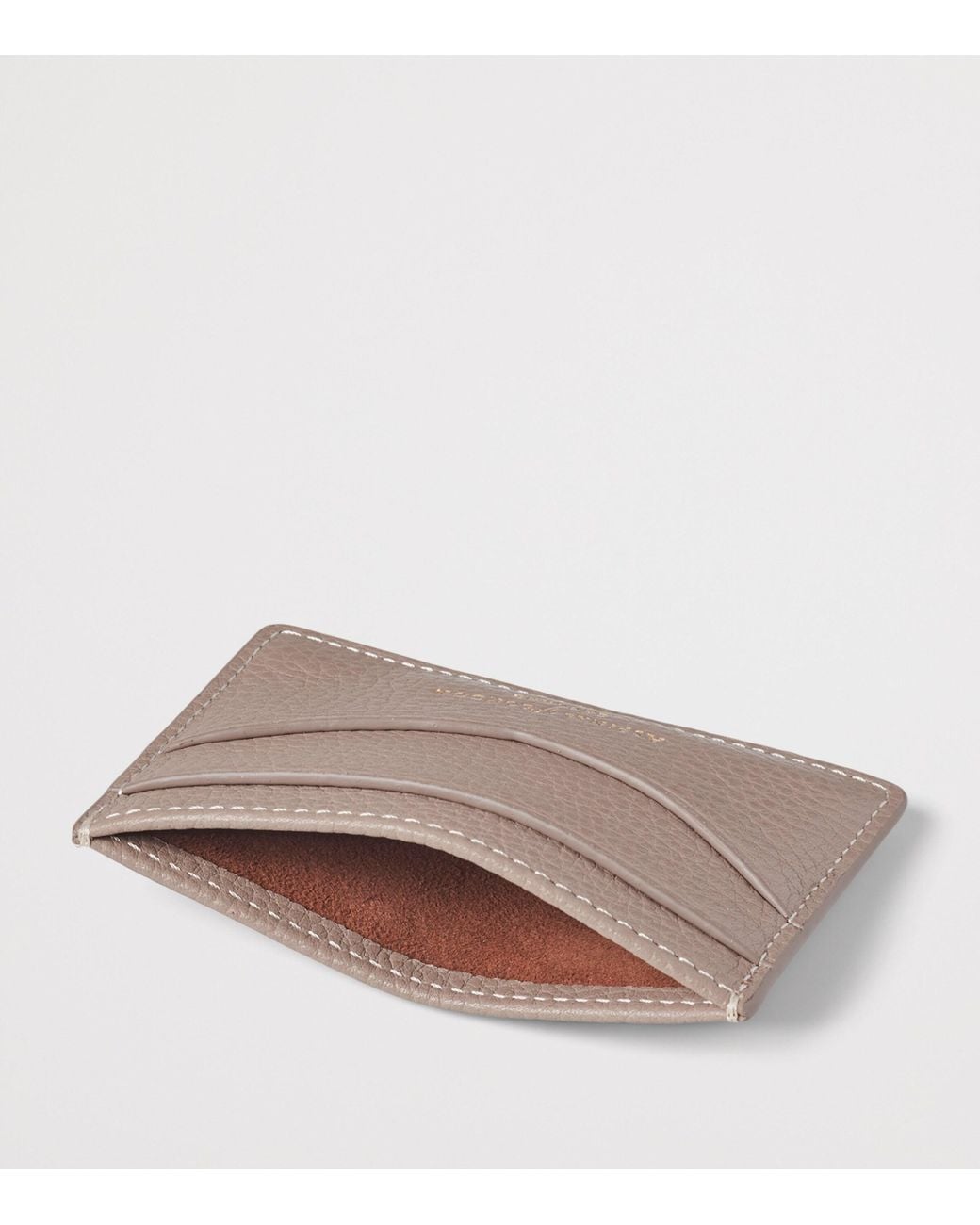 Aspinal Gray Leather Hudson Slim Card Holder