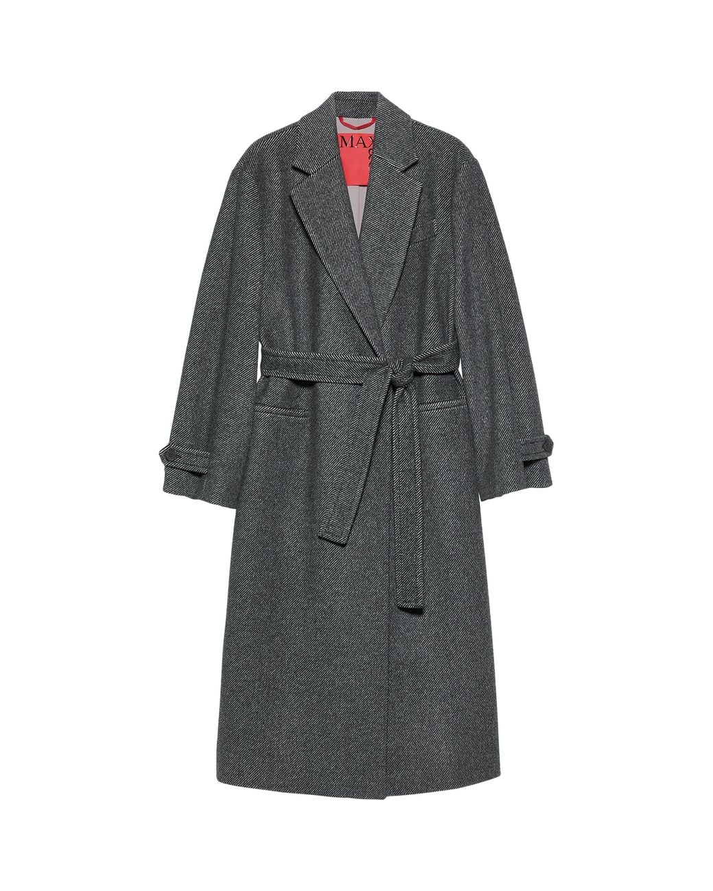 MAX&Co. Gray Virgin Wool Belted Coat