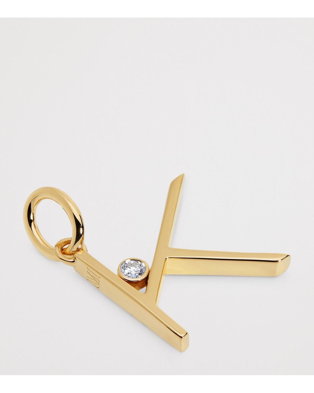 Monica Vinader Metallic Vermeil And Diamond K Initial Pendant