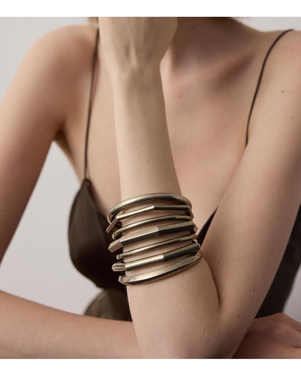 Ralph Lauren Metallic Brass Orbit Cuff