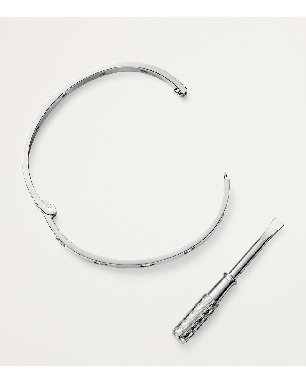 Cartier White And Diamond Love Bangle