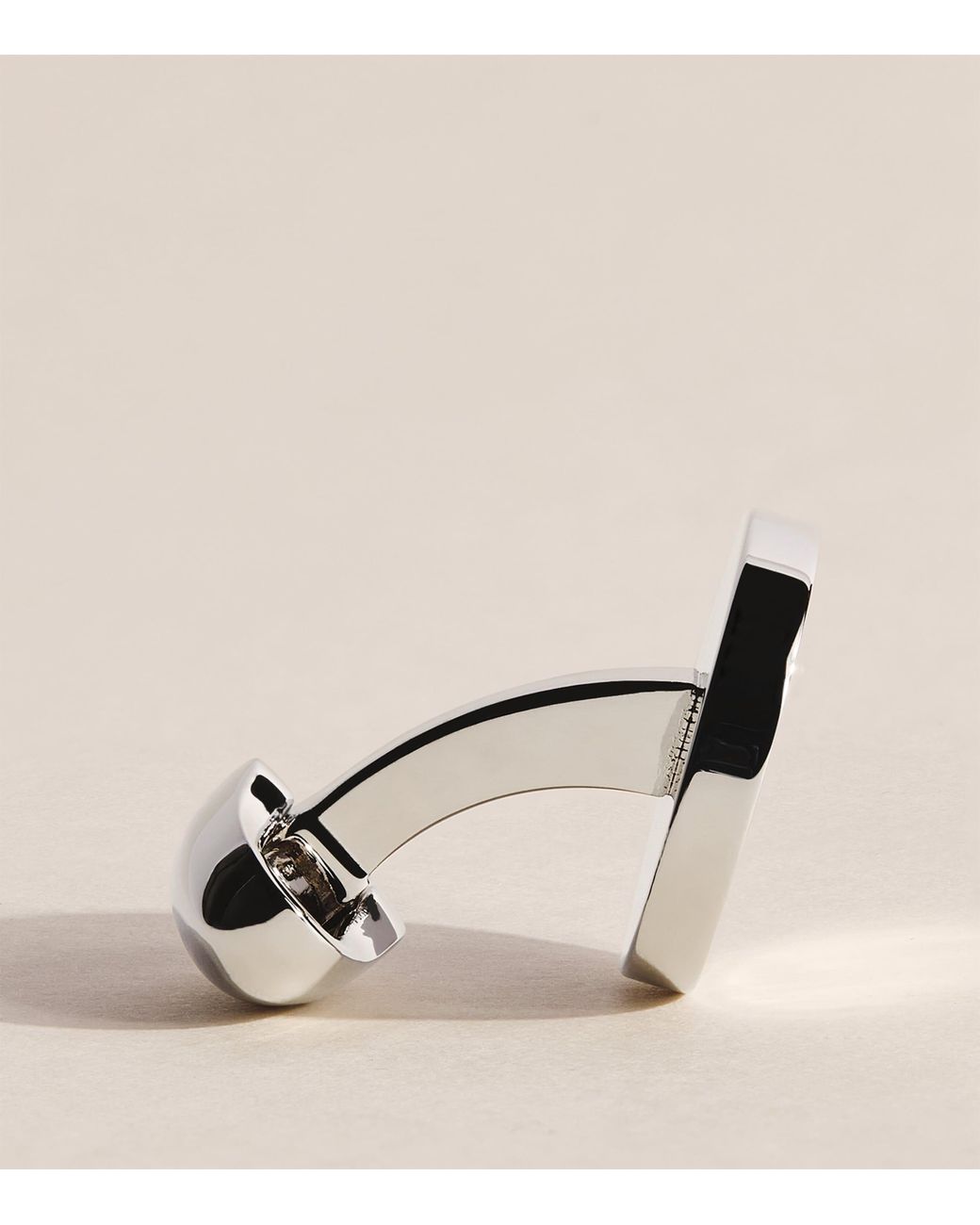 Babette Wasserman Natural Rhodium-Plated Halfpenny Cufflinks for men