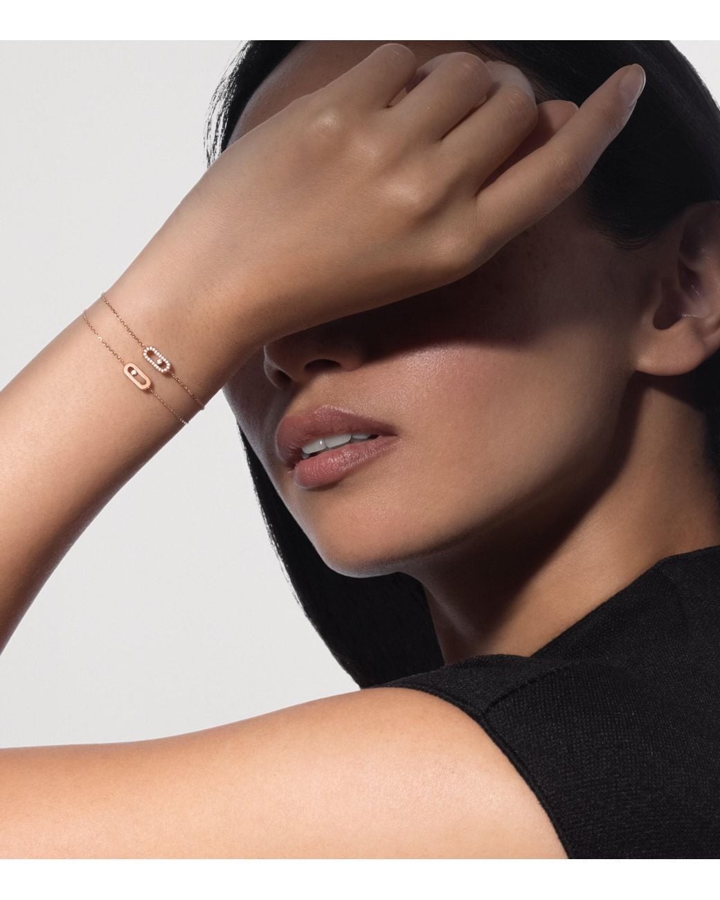 Messika White Move Uno Mini And Diamond Chain Bracelet