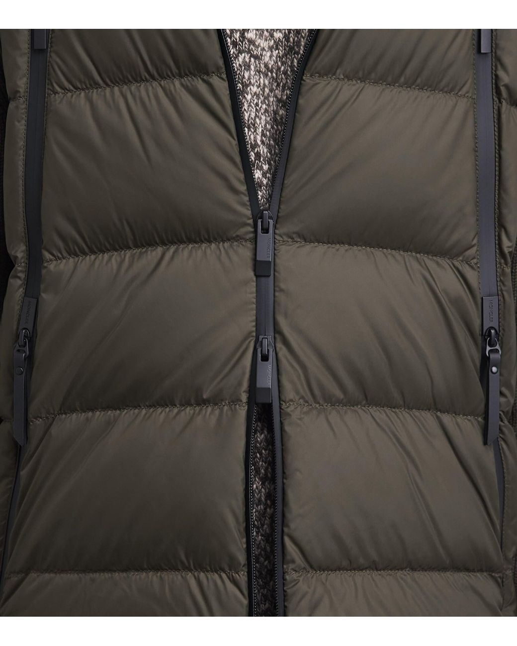 Moncler Gray Virgin Wool Down-Filled Hybrid Jacket for men