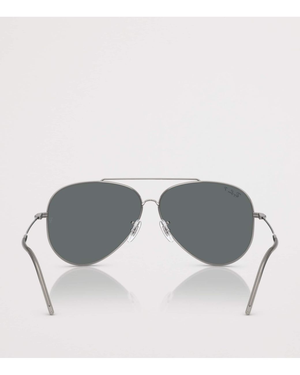 Ray-Ban Gray Metal Aviator Reverse Sunglasses