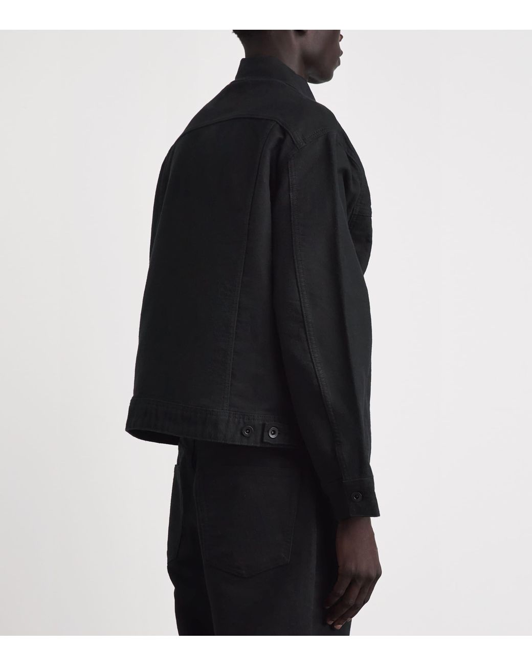 Studio Nicholson Black Moleskin Derby Jacket for men