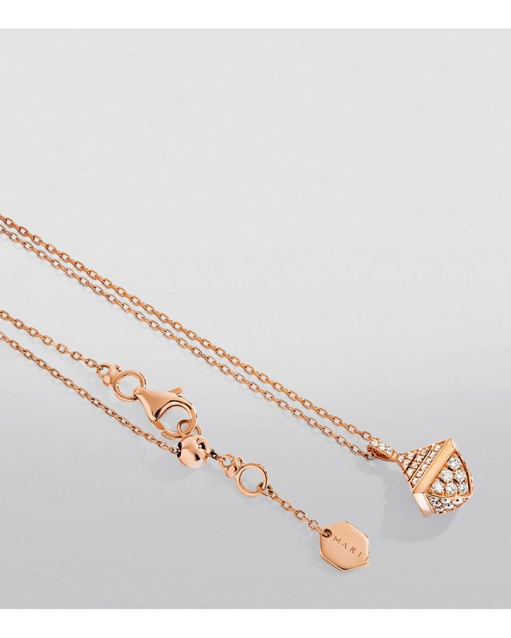 Marli New York White Mini And Diamond Cleo Rev Pendant Necklace