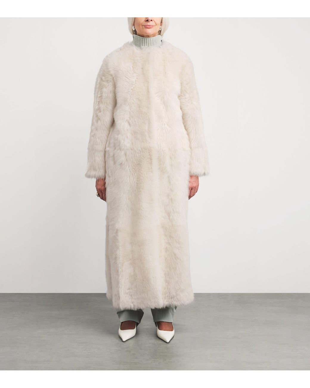 Yves Salomon Natural Lamb Fur Coat