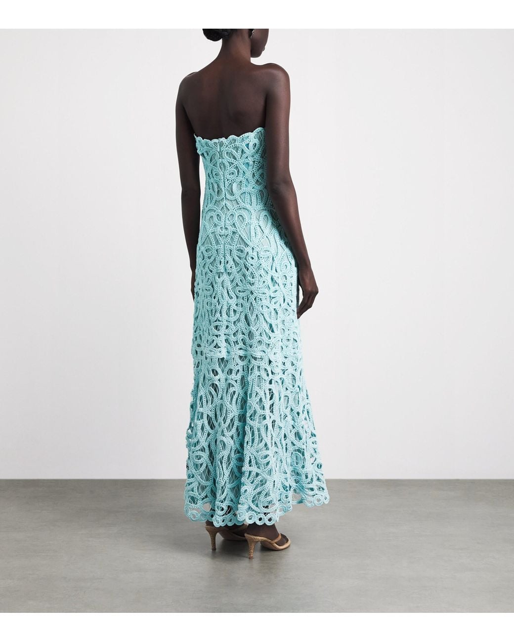 Jonathan Simkhai Blue Lace Clairis Midi Dress