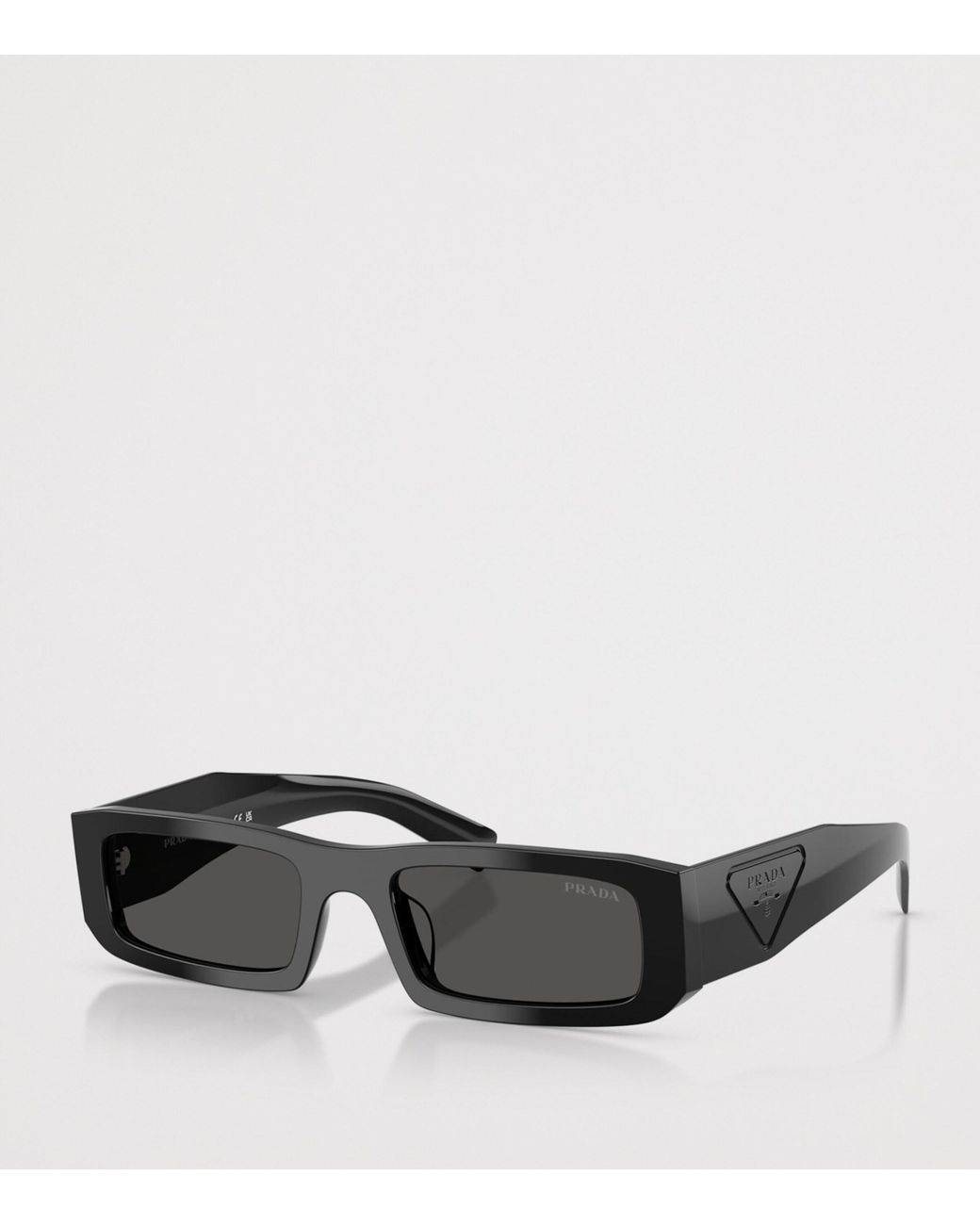Prada Black Acetate Rectangle Sunglasses for men