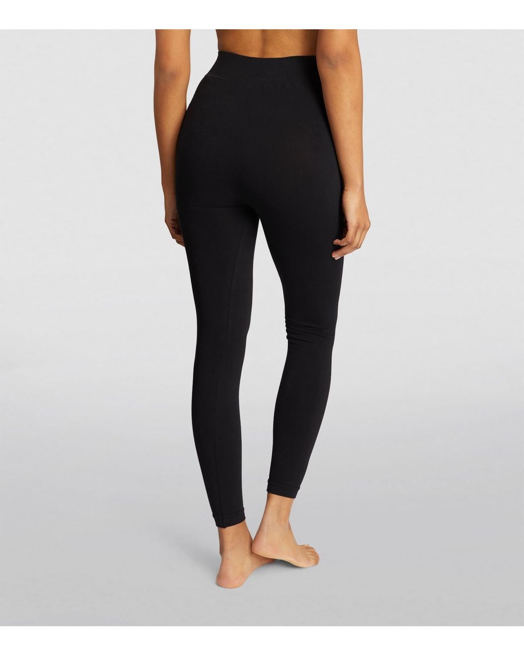 Falke Black Cotton Seamless Leggings