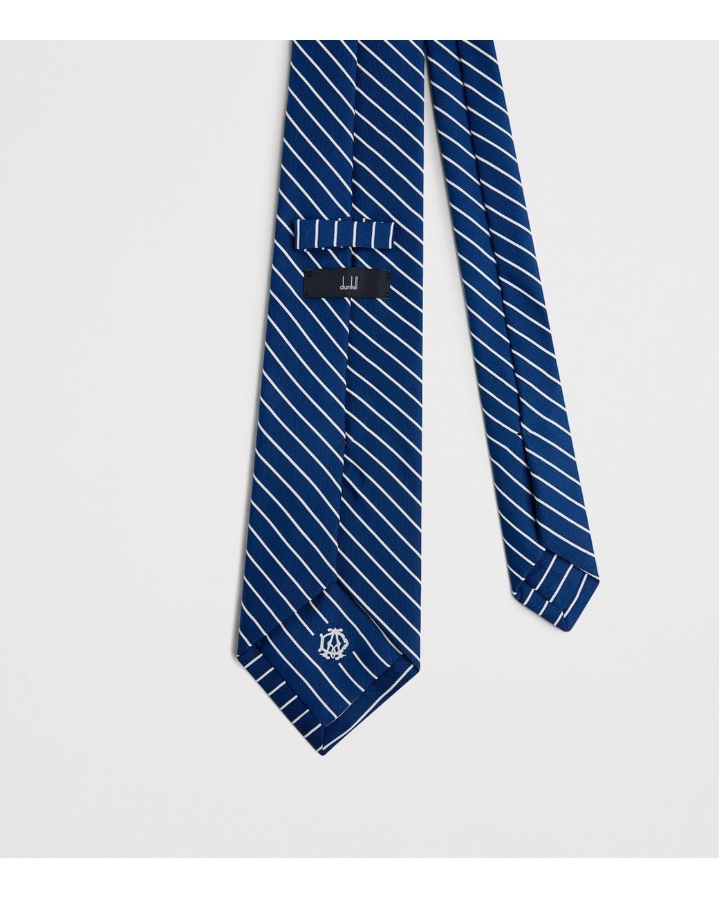 Dunhill Blue Mulberry Silk Stripe Tie for men