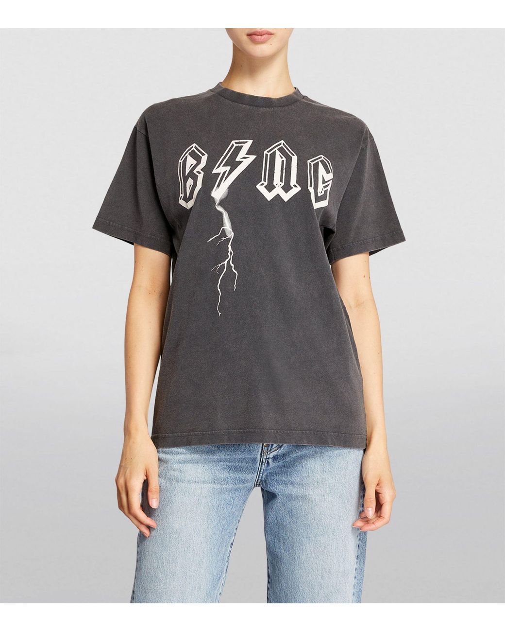 Anine Bing Bolt T shirt in Black Lyst UK