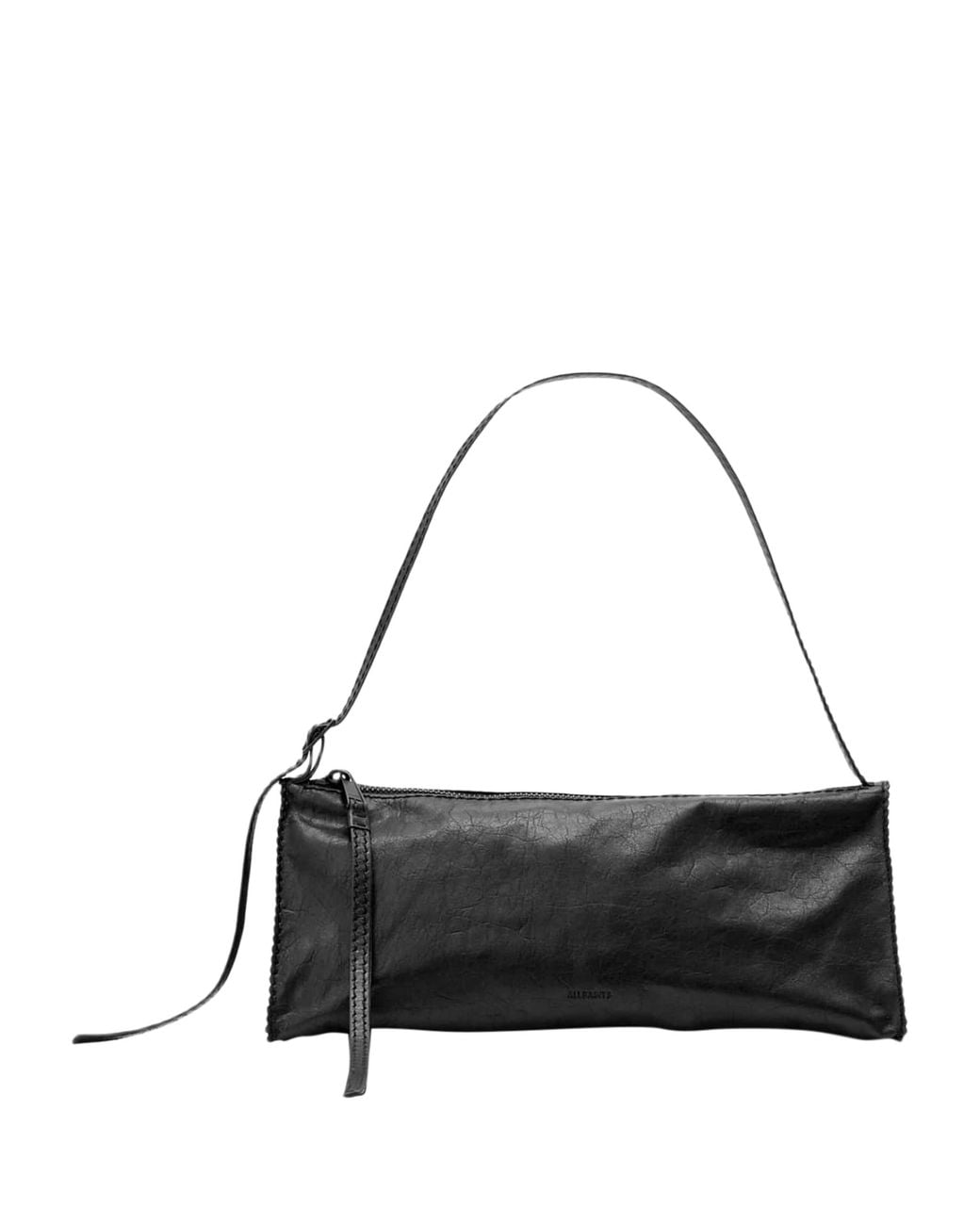 AllSaints Black Leather Siloh Shoulder Bag