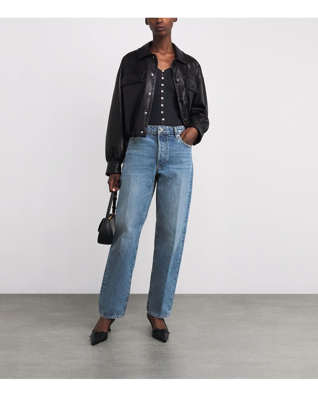 FRAME Blue The Essential Straight Jeans