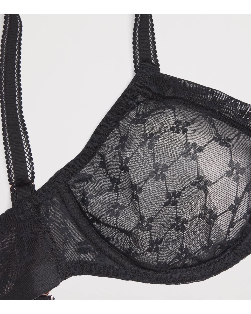 Simone Perele Black Lace Plume Plunge Bra