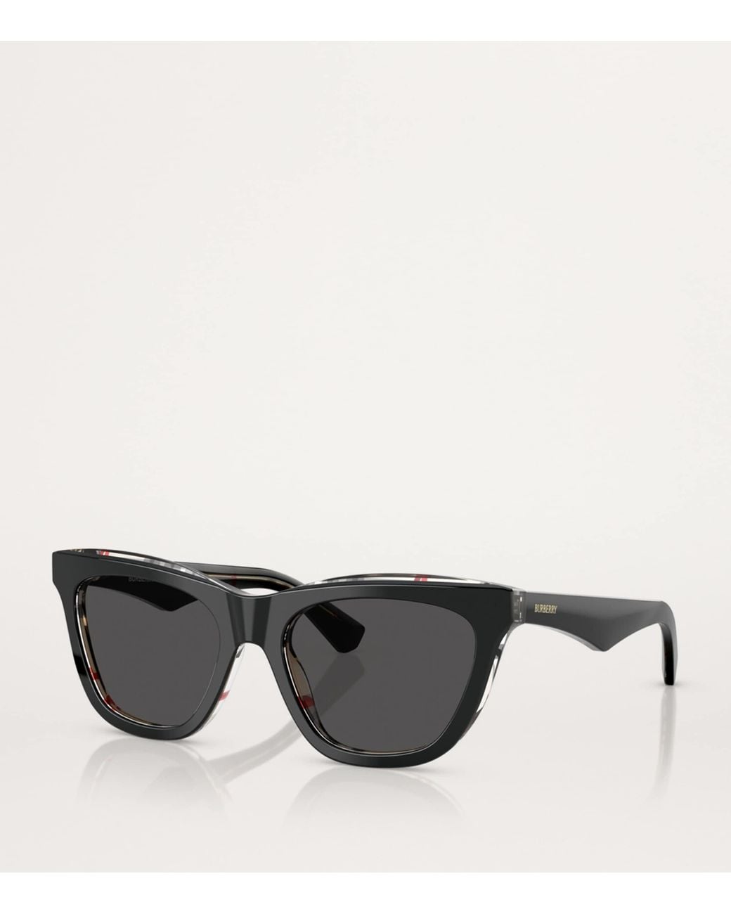 Burberry Gray Acetate Wayfarer Sunglasses