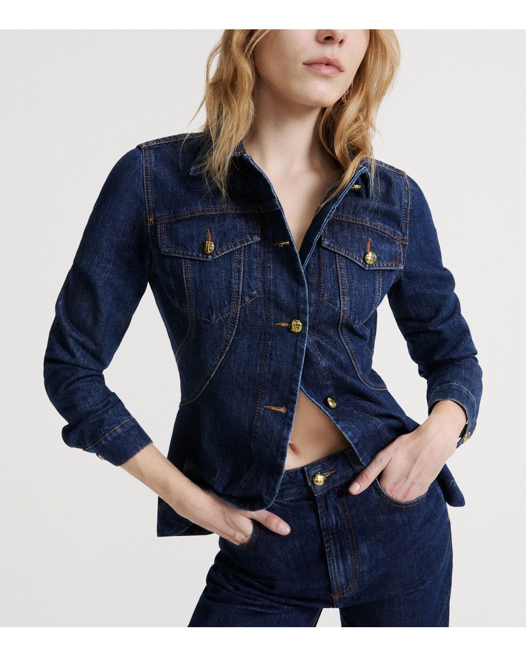 Marella Blue Hourglass Denim Jacket