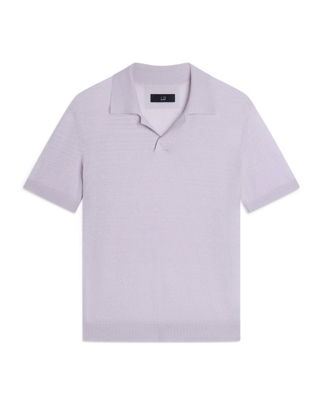 Dunhill Purple Linen-Cashmere Polo Shirt for men