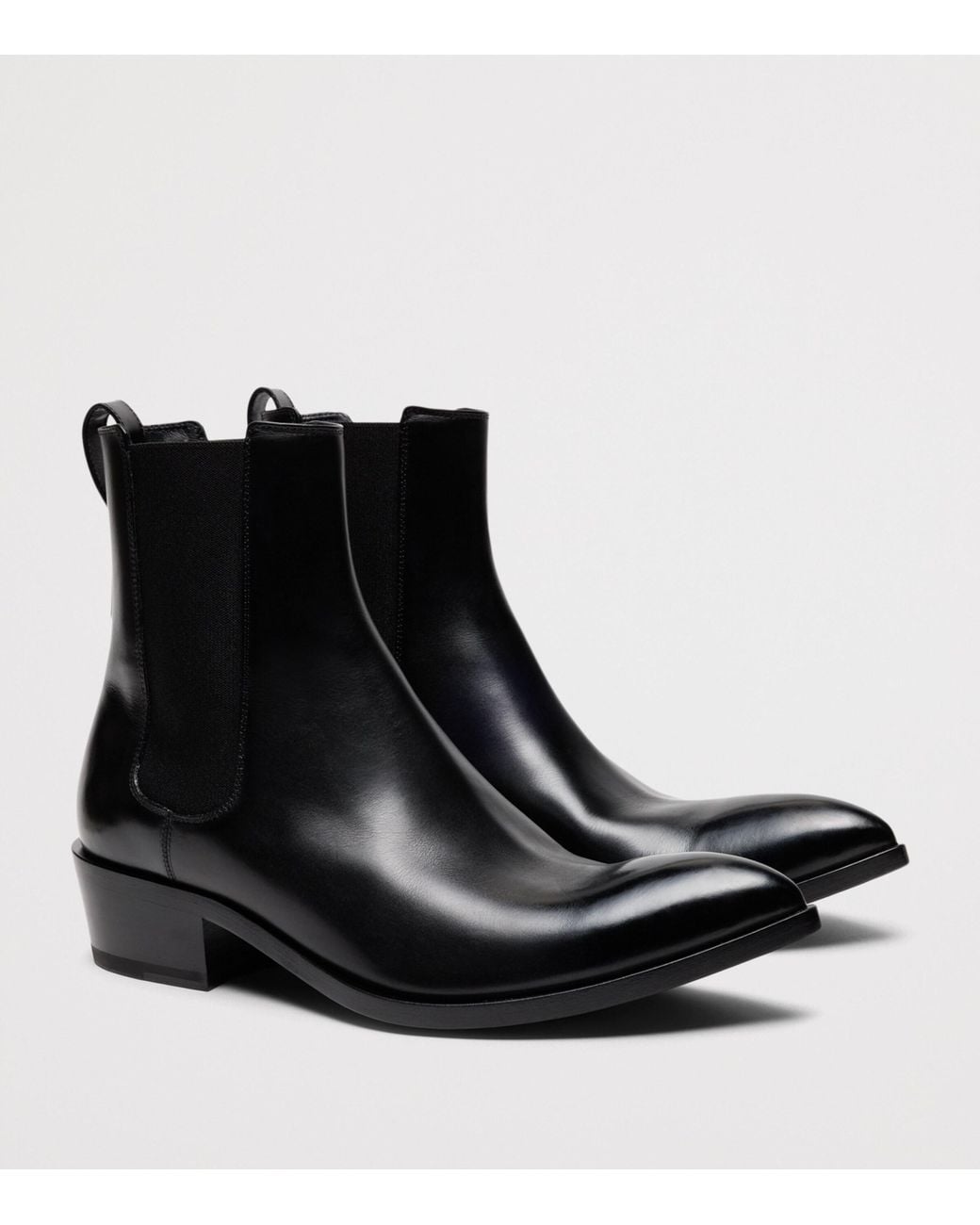 Tom Ford Black Leather Formal Chelsea Boots for men