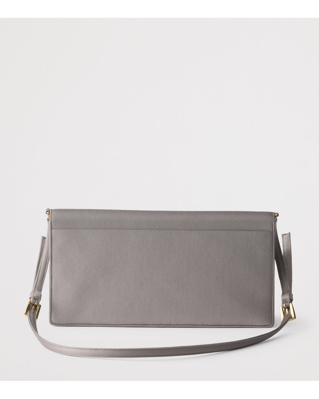 Prada Gray Mini Satin Shoulder Bag
