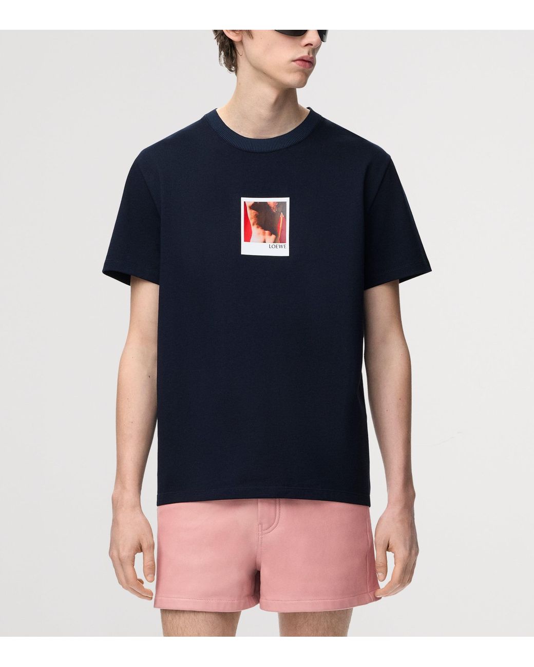 Loewe Blue Cotton-Blend Printed T-Shirt for men
