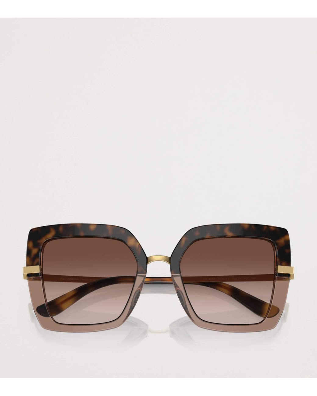 Dolce & Gabbana Brown Tortoiseshell Square Sunglasses