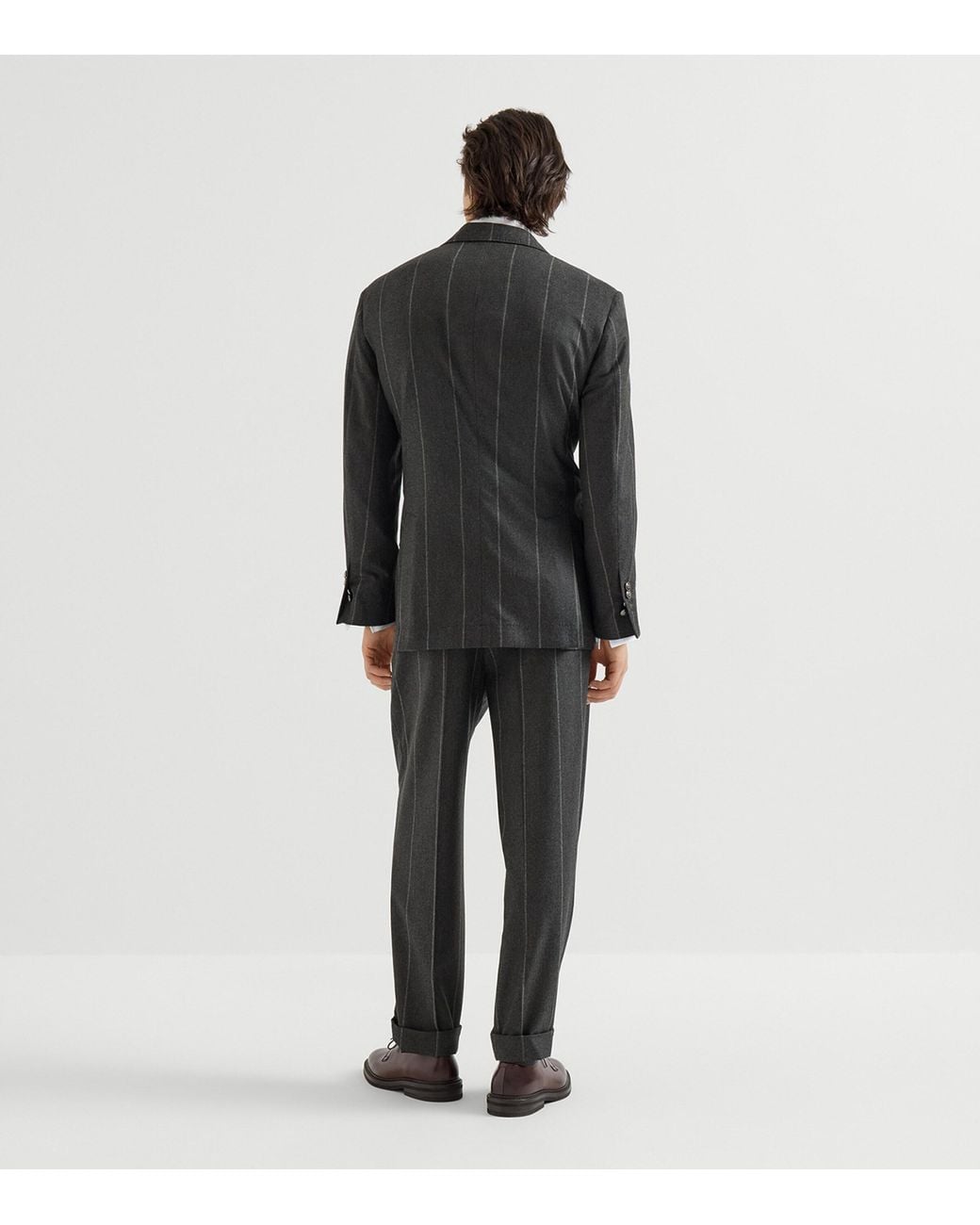 Brunello Cucinelli Gray Wool-Silk-Cashmere 2-Piece Suit for men