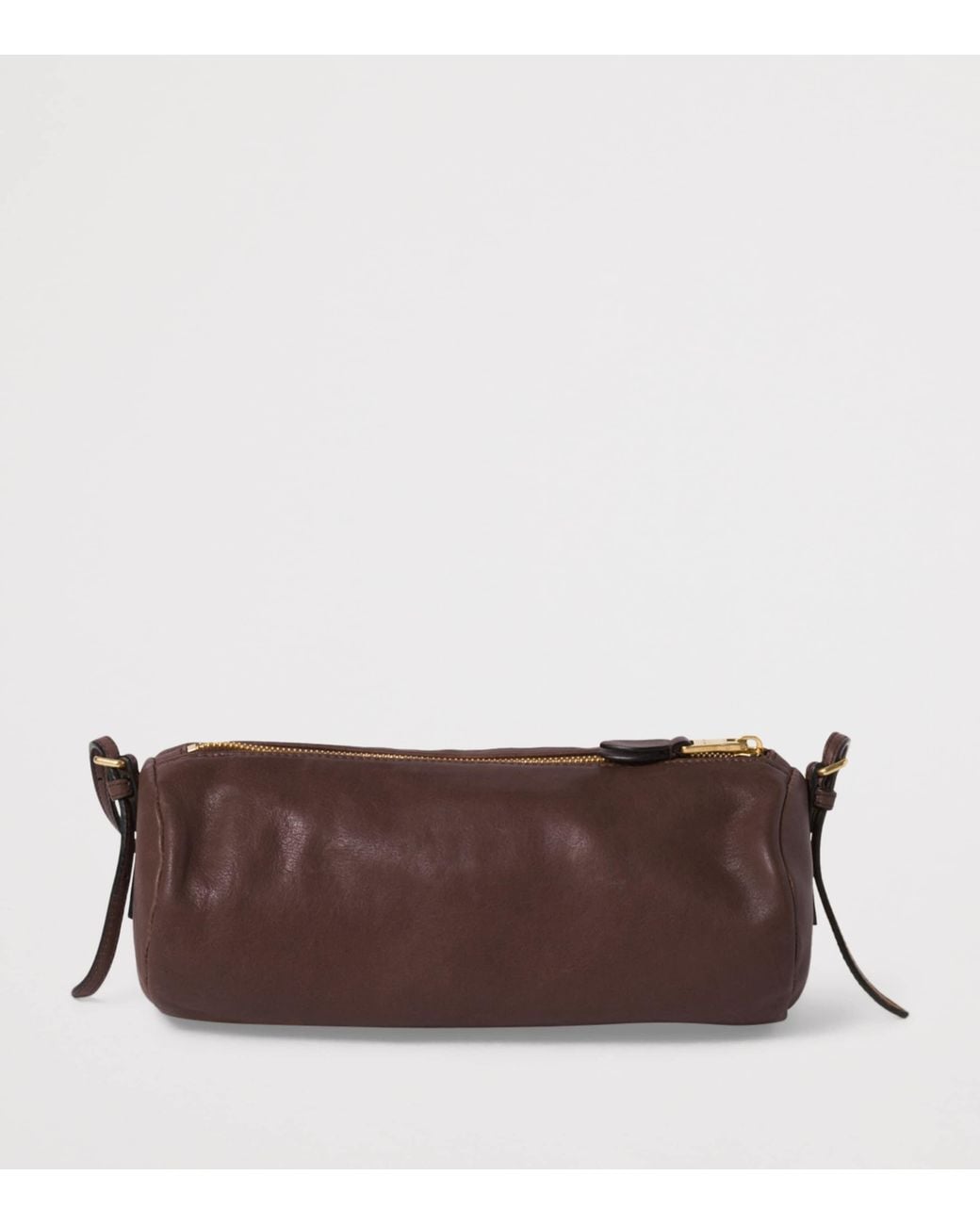 Miu Miu Brown Leather Logo Pouch