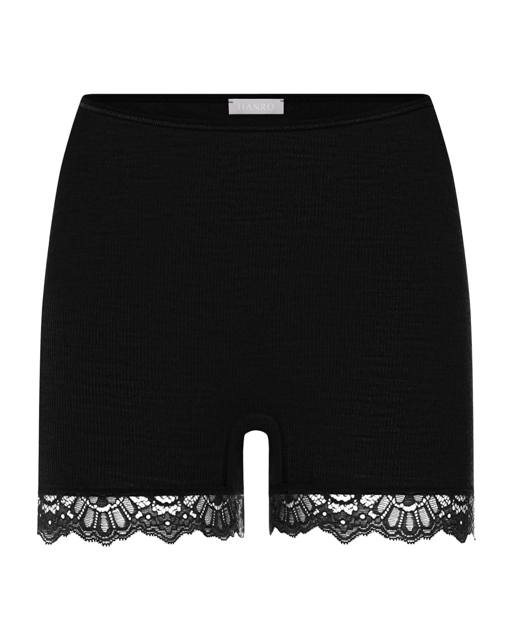 Hanro Black Wool-Silk Boy Shorts