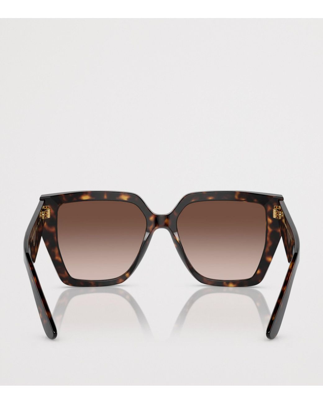 Dolce & Gabbana Brown Tortoiseshell Oversized Square Sunglasses
