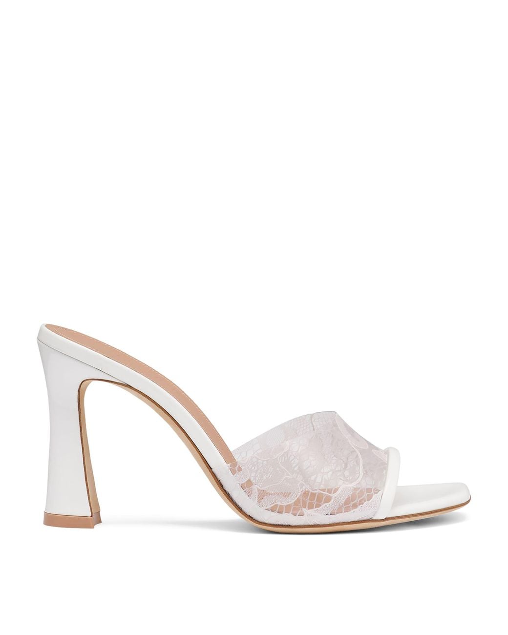 Malone Souliers White Pvc Lace Roxanne Heeled Sandals 90