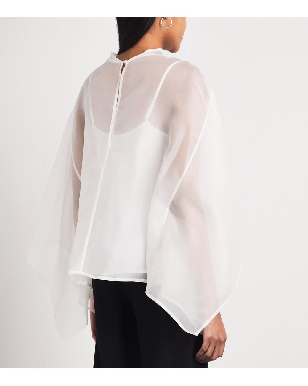 Staud White Silk Fia Top