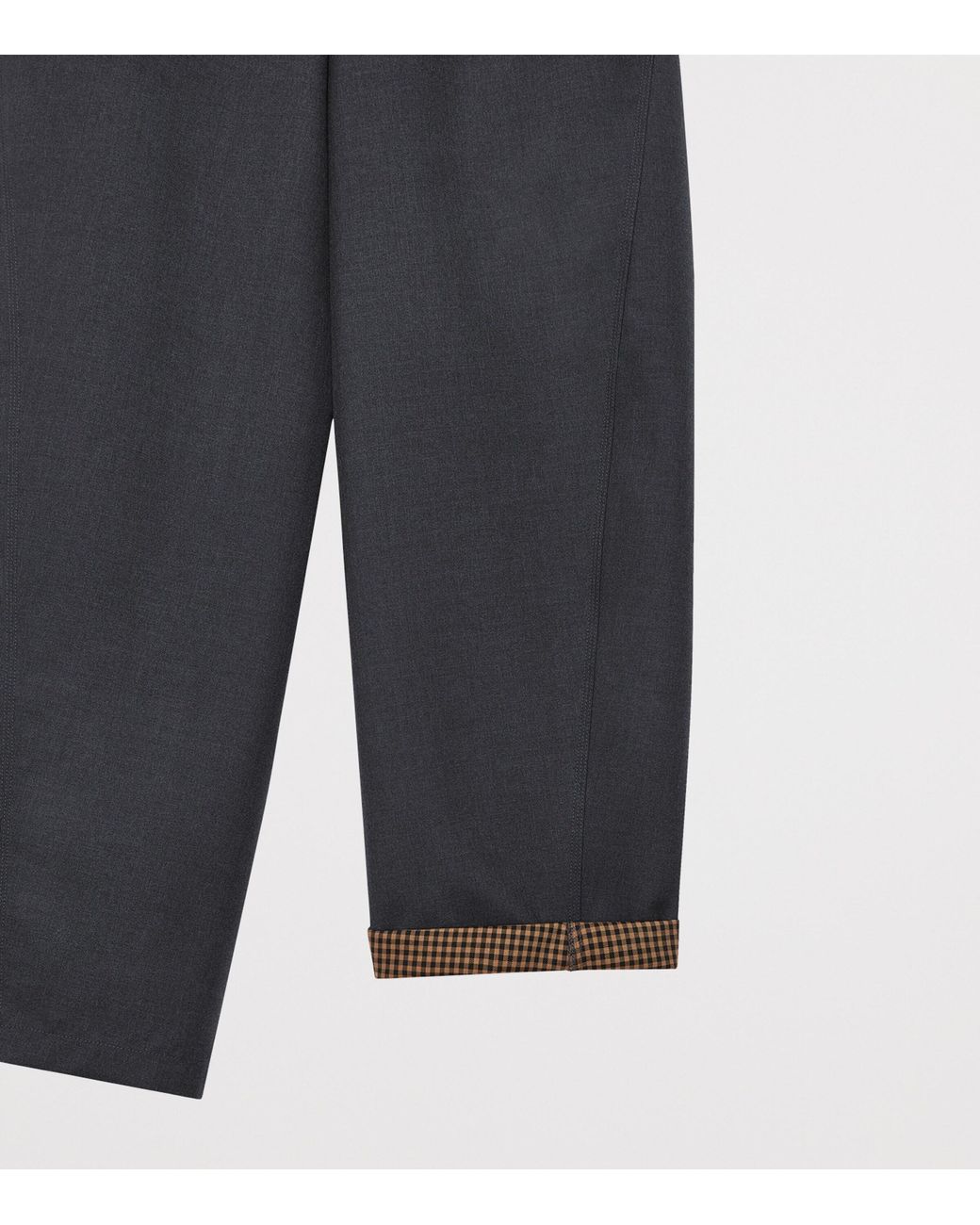 Givenchy Gray Wool-Silk Couture Seam Trousers for men