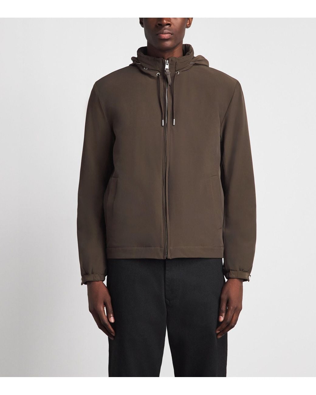 Sandro Brown Padded Hooded Jacket for men