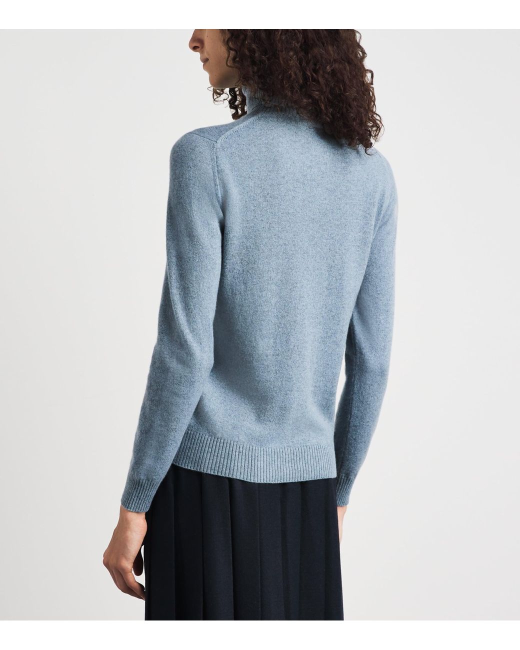 Colombo Blue Cashmere Rollneck Sweater