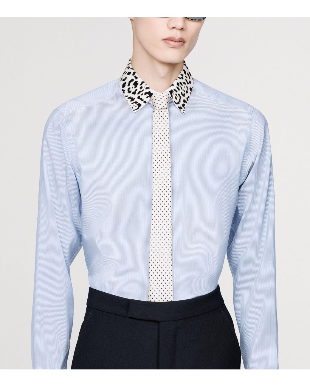Tom Ford White Mulberry Silk Polka Dot Tie for men