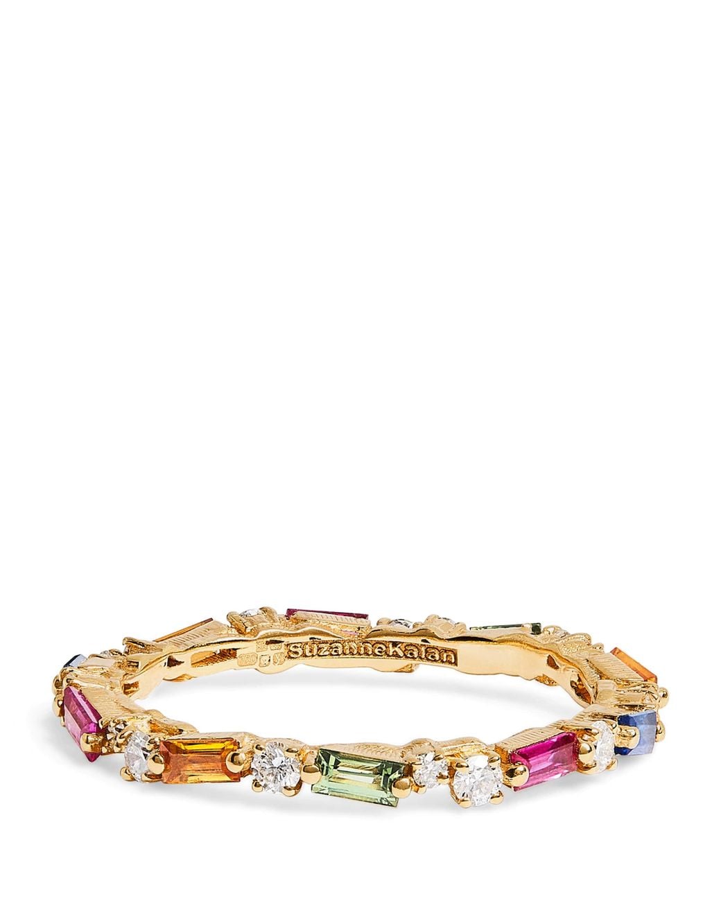 Suzanne Kalan Natural Diamond And Sapphire Thin Mix Eternity Ring