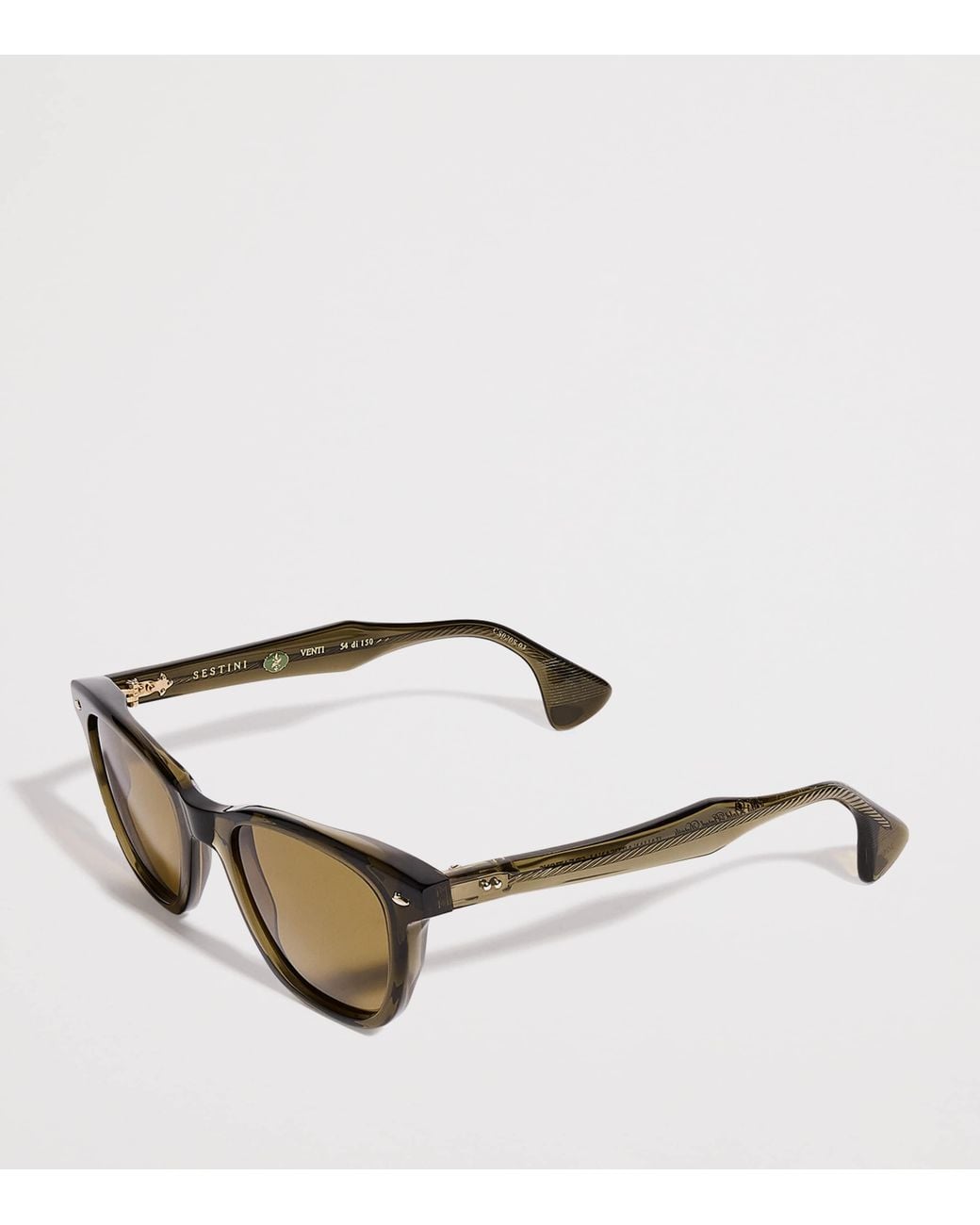 Sestini Eyewear Green Acetate Venti Sunglasses for men