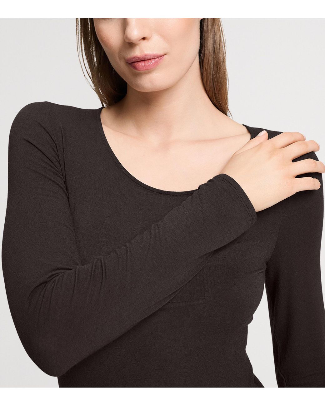 Hanro Black Ultralight Long-Sleeve T-Shirt