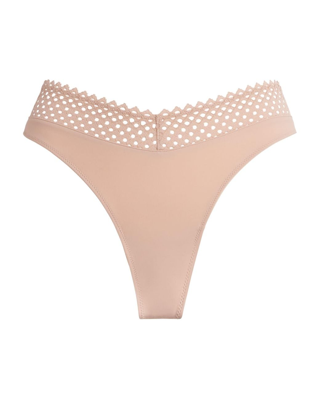 Wolford Pink Romantic Net Thong