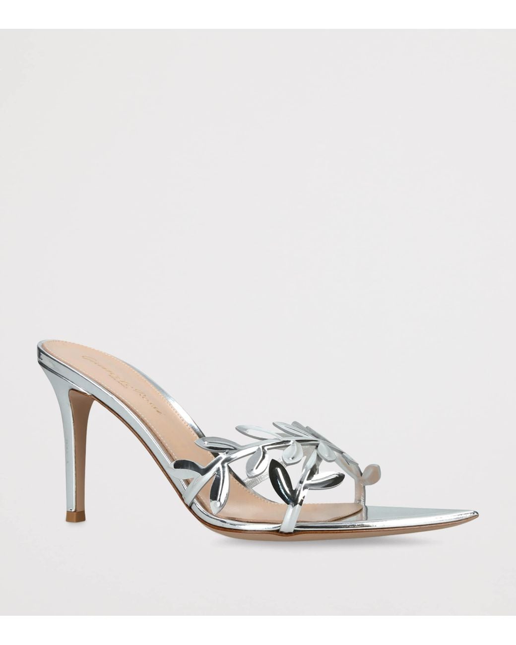 Gianvito Rossi White Leather Flavia Heeled Sandals 85
