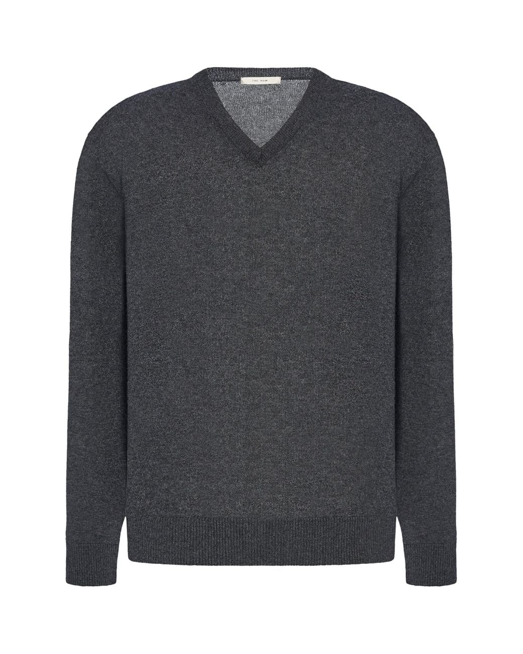The Row Gray Thamm Cashmer V-Neck Sweater for men