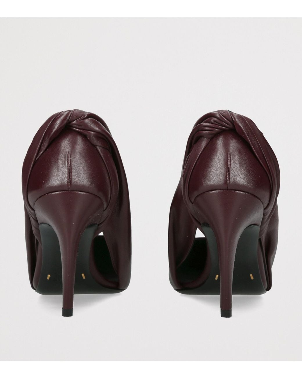 Khaite Brown Leather Twisted Eve Pumps 85