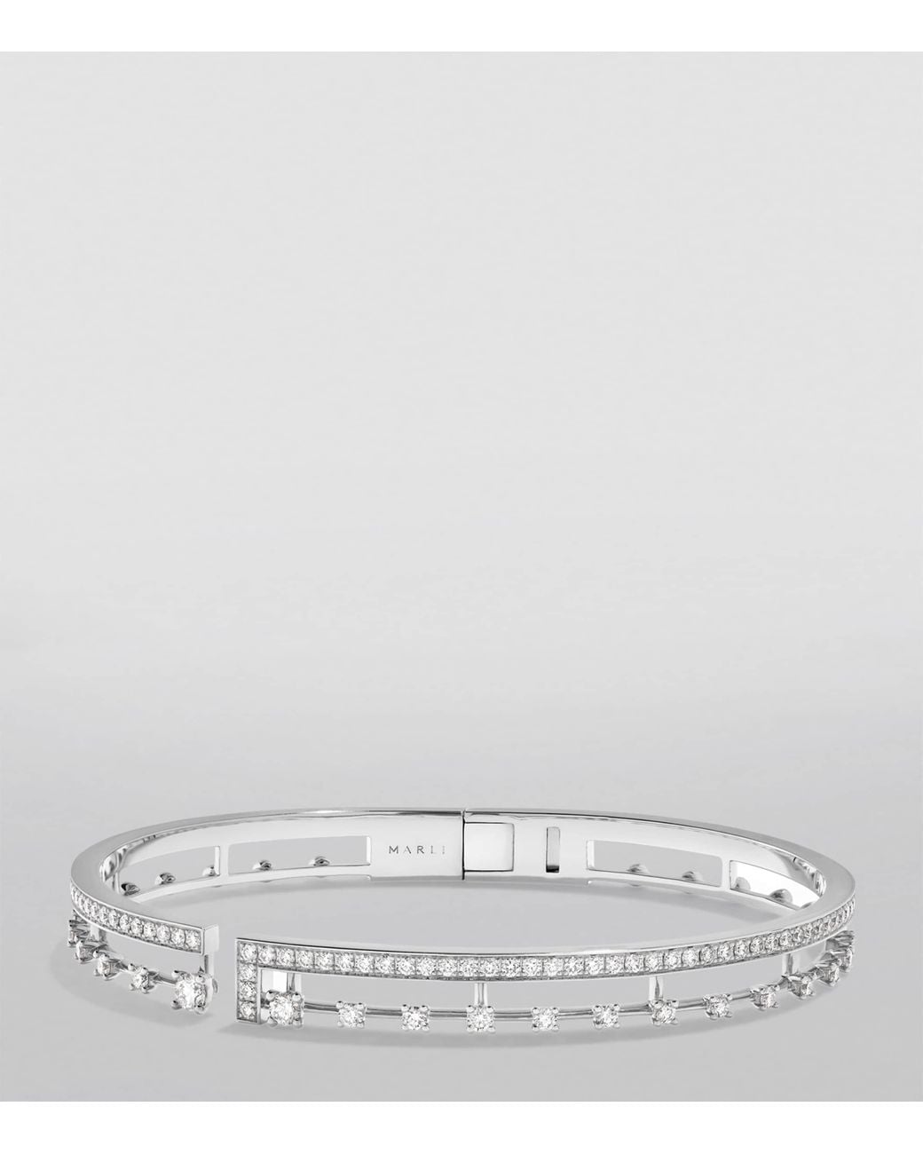 Marli New York Metallic Large And Diamond Avenues Bangle