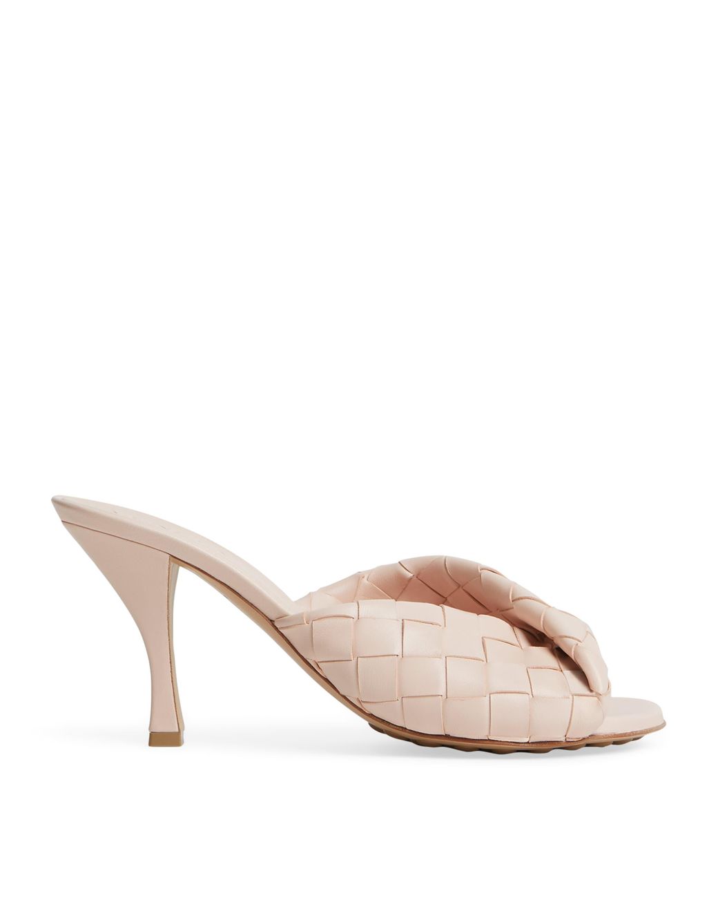 Bottega Veneta Pink Leather Intrecciato Blink Mules 80