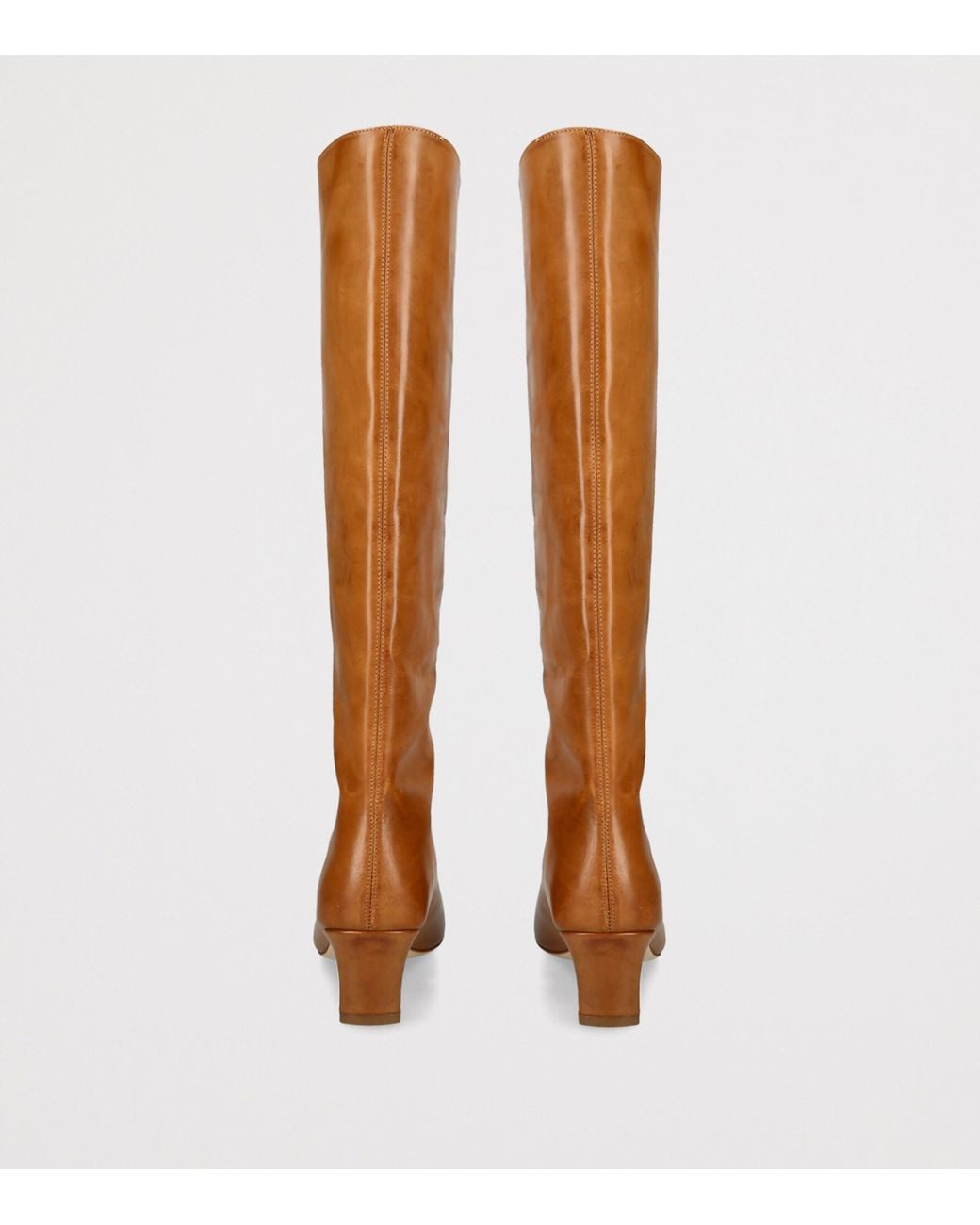 Staud Brown Leather Wally Knee-High Boots 55