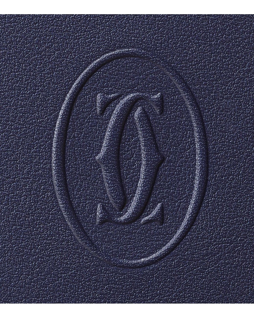 Cartier Blue Leather Must De Card Holder for men